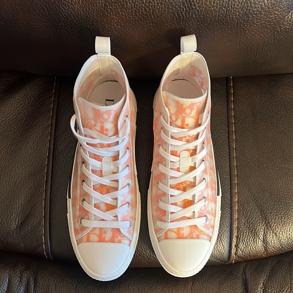 Dior men’s limited edition oblique logo monogram B23 high top sneakers NEW - Picture 6 of 12
